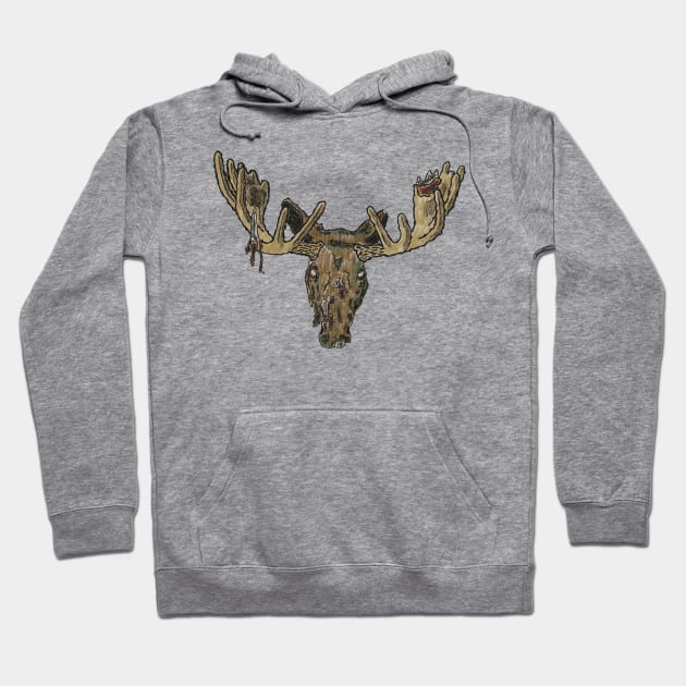 Zombie Moose Hoodie by T-Shirts by Elyn FW